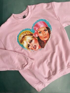 Absolutely Fabulous Gildan Sweatshirt Patsy and Edina by Jock Mooney + AbFab VHS